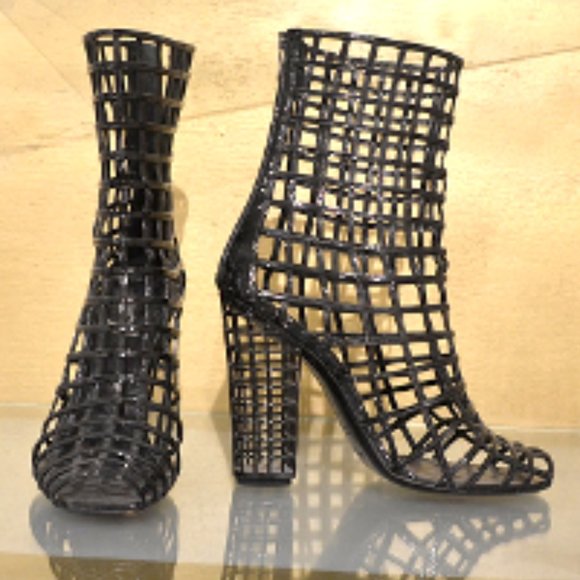 ysl caged booties